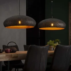 Hängelampe Vintage Punch Industrial Dots 2 Schirme Metall Ø 53 cm-Vintagehaus Lampen Clearance