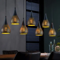 Hängelampe Vintage Tropfen Industrial Dots 7 Schirme Ø 15cm-Vintagehaus Lampen Clearance