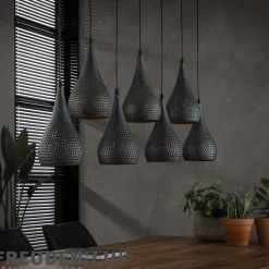 Hängelampe Vintage Tropfen Industrial Dots 7 Schirme Ø 15cm-Vintagehaus Lampen Clearance