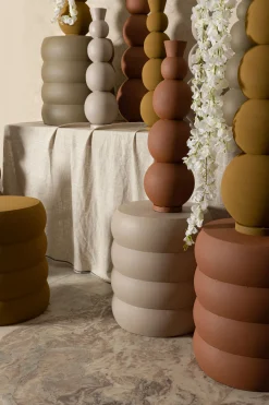 Hocker Beistelltisch Couchtisch Dakar Organic Metall Gelb-PTMD Clearance