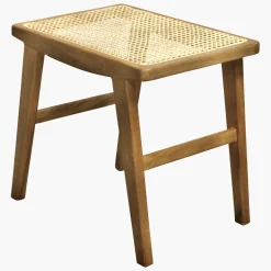 Hocker Nova Teak Rattan Wiener Geflecht-Raw Materials