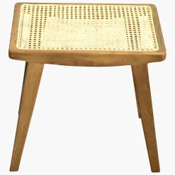 Hocker Nova Teak Rattan Wiener Geflecht-Raw Materials