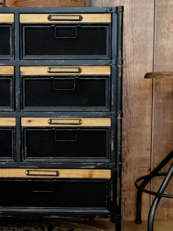 Industrial Factory Kommode Clément 11 Schübe-Chic Antique