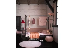 Industrial Himmelbett Metallbett Koje Schwarz Metall 90/200-Vintagehaus Outlet