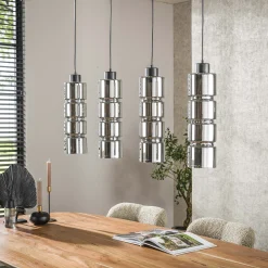 Industrial Hängelampe Pendelleuchte Column Verchromtes Glas-Vintagehaus Lampen Online