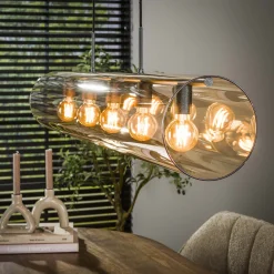 Industrial Hängelampe Tube Glas Amber 120 cm-Vintagehaus Lampen Discount