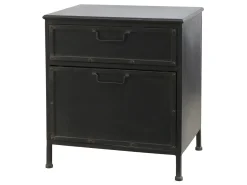 Industrial kleine Kommode Nachttisch Factory Metall 2 Schubladen-Chic Antique Sale