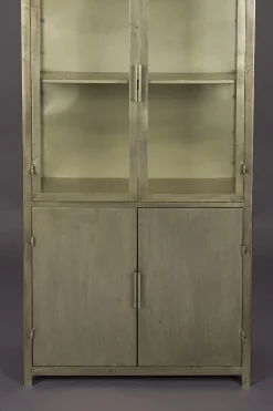 Industrial Vitrine Showcase Monviso Metall Glas Gold-DutchBone Sale