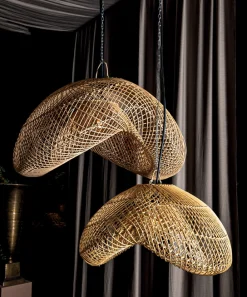 Lampenschirm Maze Boho Organic Rattan Webbing-PTMD Discount