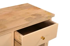 Landhaus Sideboard Vintage 2türig Provence Metall Holz Champagner-Vintagehaus Sale