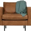 Ledersessel Rodeo Classic 1-Sitzer Cognac Chesterfield Wood-BePureHome Sale