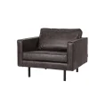 Ledersessel Rodeo 1-Sitzer Schwarz-BePureHome Hot
