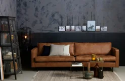 Ledersofa Classic Rodeo Chesterfield 3-Sitzer Cognac 275-BePureHome Discount