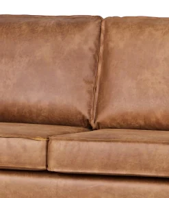 Ledersofa Rodeo 2,5-Sitzer Cognac 190-BePureHome Outlet