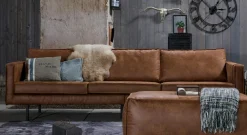 Ledersofa Rodeo 3-Sitzer Cognac 280-BePureHome Online