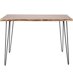 Massivholz Bartisch Industrial Edge Vintage 130/70/3,5 Baumkante-Vintagehaus Clearance