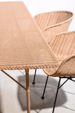 Outdoor Esstisch 210/100 Cabana PE-Rattan/Alu-Vintagehaus