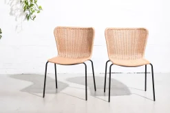 Outdoor Rattanstuhl Esszimmerstuhl Cabana Butterfly Stapelbar PE-Rattan-Vintagehaus Discount