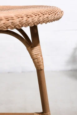 Outdoorset Rattan Bistrotisch 80 Ø + 2 Bistro Stühle Cabana PE/Alu-Vintagehaus Discount