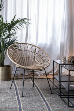 Rattansessel Hacienda PE-Rattan Peacock In/Outdoor Natur-Vintagehaus Hot