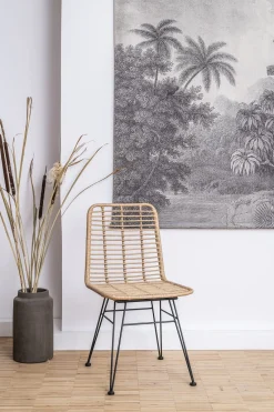 Rattanstuhl Esszimmerstuhl Hacienda Vela PE-Rattan In/Outdoor Natur-Vintagehaus Outlet