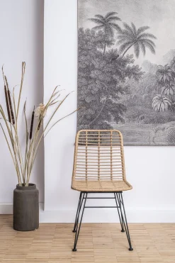 Rattanstuhl Esszimmerstuhl Hacienda Vela PE-Rattan In/Outdoor Natur-Vintagehaus Outlet