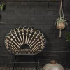 Rattanstuhl Esszimmerstuhl Hacienda PE-Rattan Peacock In/Outdoor Black/Natur-Vintagehaus Sale