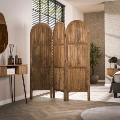 Raumteiler Paravent Wave 3-teilig Mangoholz-Vintagehaus Outlet