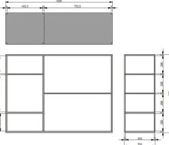 Regal Raumteiler Sideboard Soho June Metall Industrial Schwarz-WOOOD Best