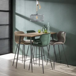 Retro Barhocker Barstuhl Velvet Samt Anthrazit-Vintagehaus Sale