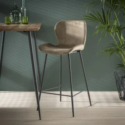 Retro Barhocker Barstuhl Velvet Samt Champagner-Vintagehaus Online