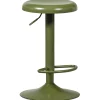 Retro Barhocker Monochrome Metall höhenverstellbar Grün-WOOOD Online