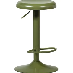 Retro Barhocker Monochrome Metall höhenverstellbar Grün-WOOOD Online