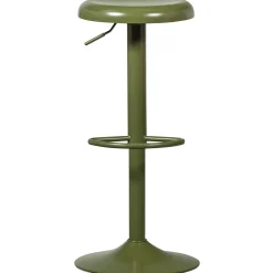 Retro Barhocker Monochrome Metall höhenverstellbar Grün-WOOOD Online