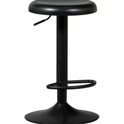 Retro Barhocker Monochrome Metall höhenverstellbar Schwarz-WOOOD Outlet