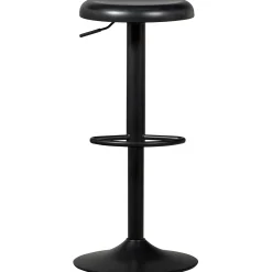 Retro Barhocker Monochrome Metall höhenverstellbar Schwarz-WOOOD Outlet