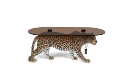 Retro Beistelltisch Couchtisch Dope As Hell Panther Rauchglasplatte-Bold Monkey Sale