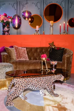 Retro Beistelltisch Couchtisch Dope As Hell Panther Rauchglasplatte-Bold Monkey Sale