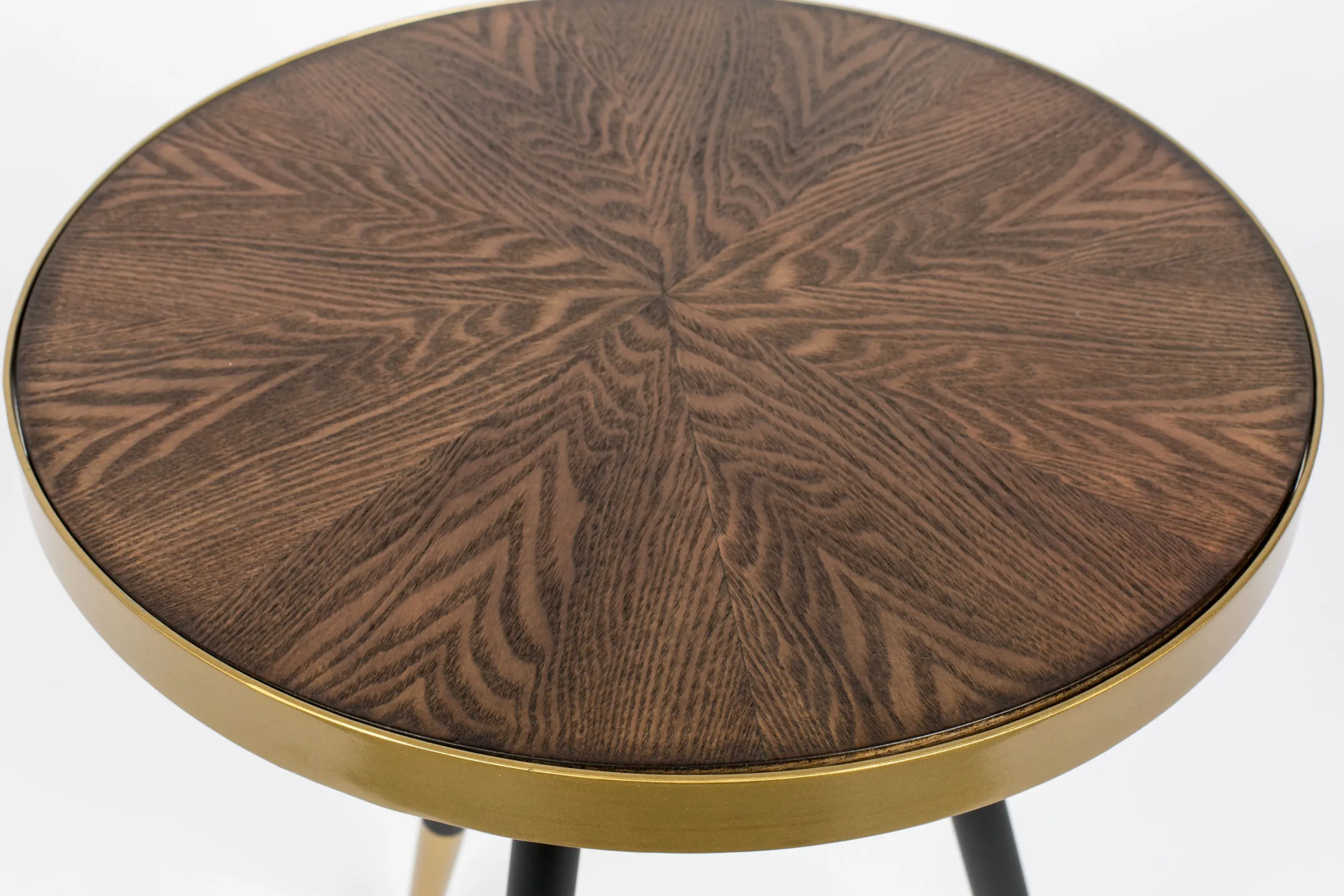 Retro Beistelltisch Denise Side Table Messing Brass Ø 44-Zuiver