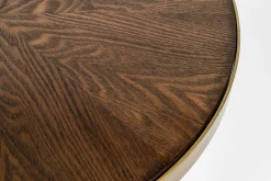 Retro Beistelltisch Denise Side Table Messing Brass Ø 44-Zuiver