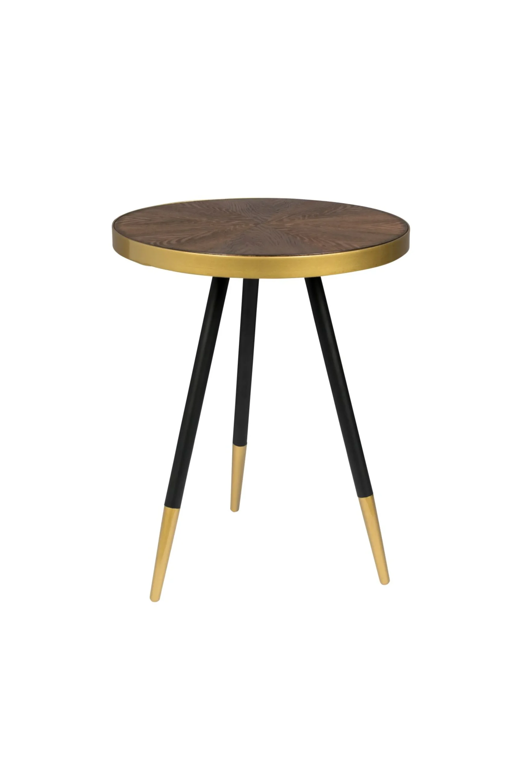 Retro Beistelltisch Denise Side Table Messing Brass Ø 44-Zuiver