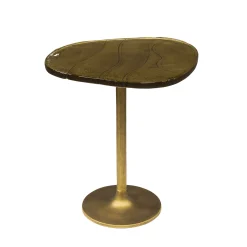 Retro Beistelltische Eclipse Glas Metall Antik-Gold M-Vintagehaus