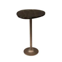 Retro Beistelltische Eclipse Glas Metall Antik-Kupfer L-Vintagehaus Hot