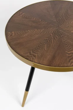 Retro Couchtisch Denise Beistelltisch Coffe Table Messing Brass Ø 60-Zuiver Online