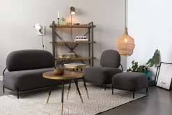 Retro Couchtisch Denise Beistelltisch Coffe Table Messing Brass Ø 60-Zuiver Online