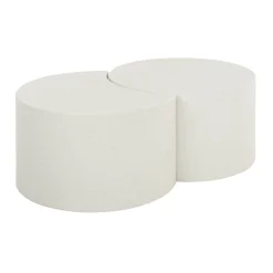 Retro Couchtisch 2er Set Half Moon Stone-Vintagehaus Hot