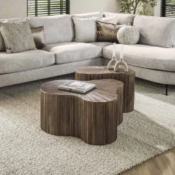 Retro Couchtisch 2er Set Shamrock Maya Teakholz-Vintagehaus Best