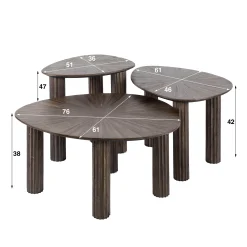 Retro Couchtischsets Maya Teakholz verschiedene Ausführungen-Vintagehaus New