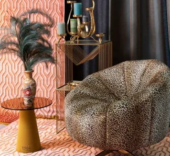 Retro Drehsessel Cocktailsessel Sunshine Leopardenmuster-Bold Monkey Hot