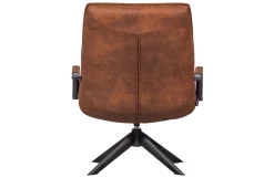 Retro Drehsessel Relaxsessel Jouke Leder Cognac Armlehne-WOOOD Hot